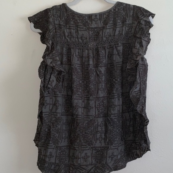 Anthropologie Hiche Papillon Flutter Green Top - Picture 7 of 7